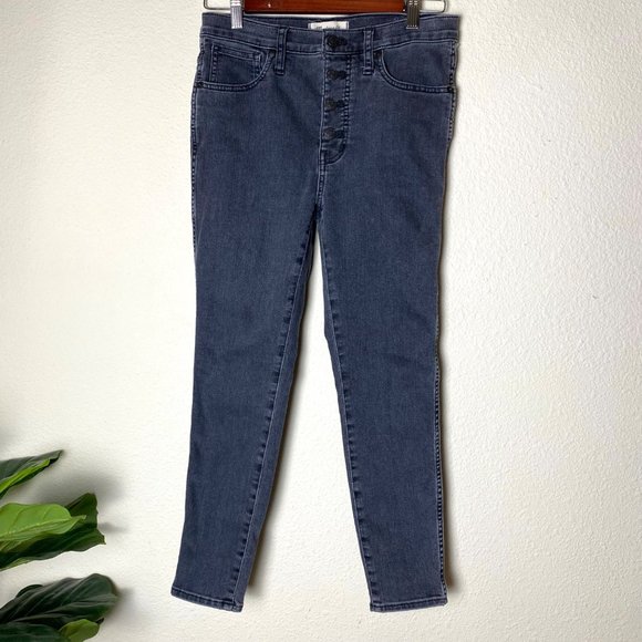 NEW Madewell 10" High-Rise Skinny Jeans Robert Wash 28 Petite - Picture 4 of 9